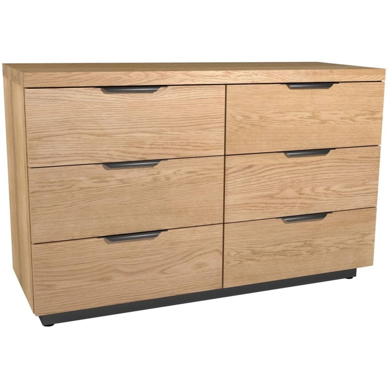 Fusion Rustic Oak 3+3 Drawer Wide Chest