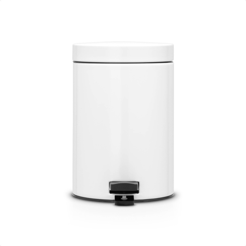 Brabantia Pedal Bin NewIcon, White, 3L | Removable Inner Plastic Bucket, Soft Closure Lid, Pedal Operated Opening, Corrosion Resistant, Protective Floor Ring - Image 4