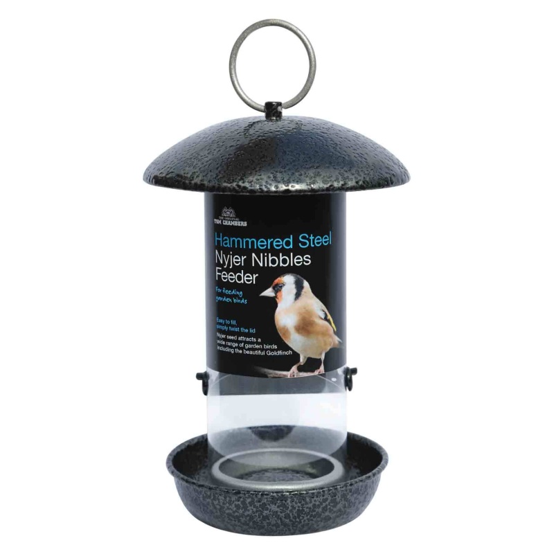 Tom Chambers Hammered Steel Nyjer Seed Feeder