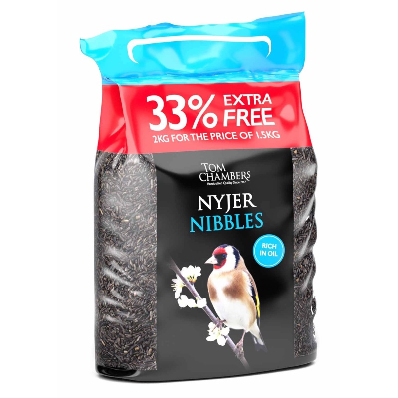 Tom Chambers 2kg Nyjer Nibbles with 33% free