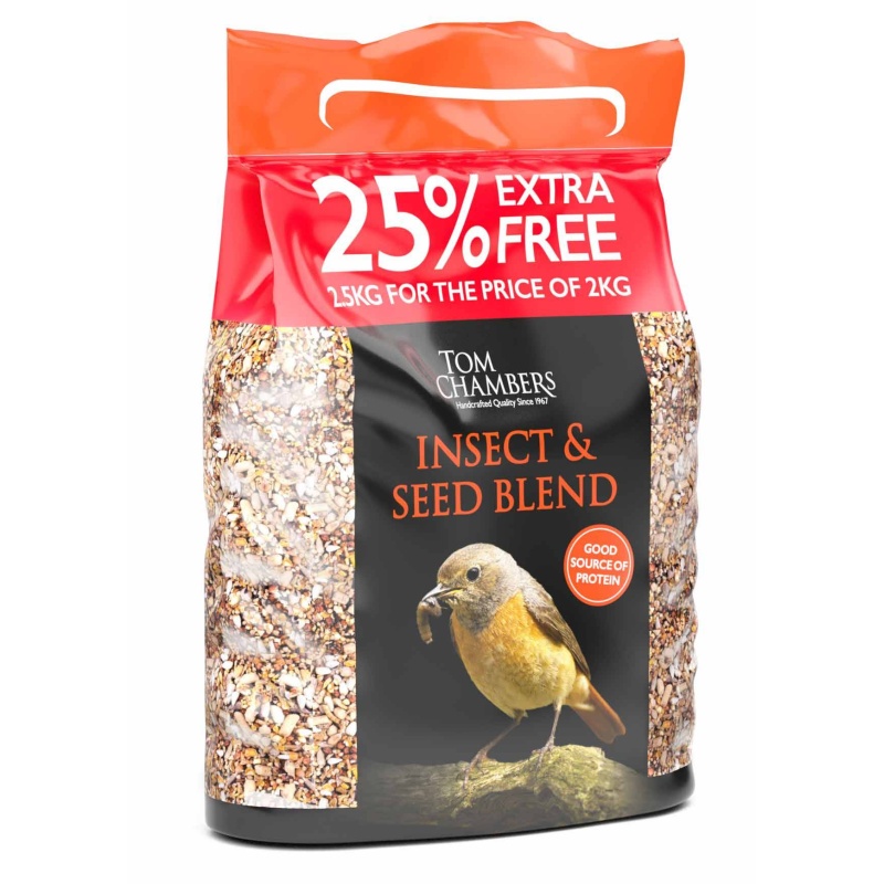 Tom Chambers 2.5kg Insect 'N' Seed Blend with 25% Extra Free