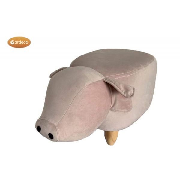 Pinky the Pig Velvet Footstool