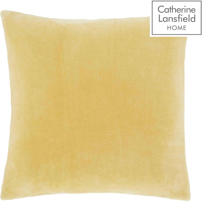 Catherine Lansfield Raschel Velvet Touch Ochre Cushion