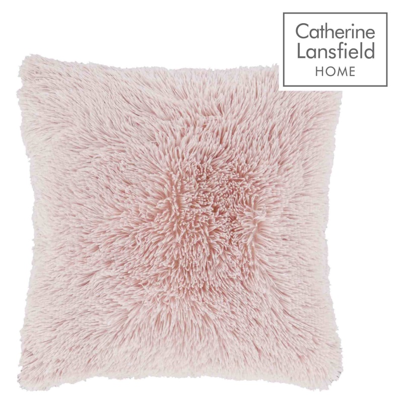 Catherine Lansfield Cuddly Blush Filled Cushion