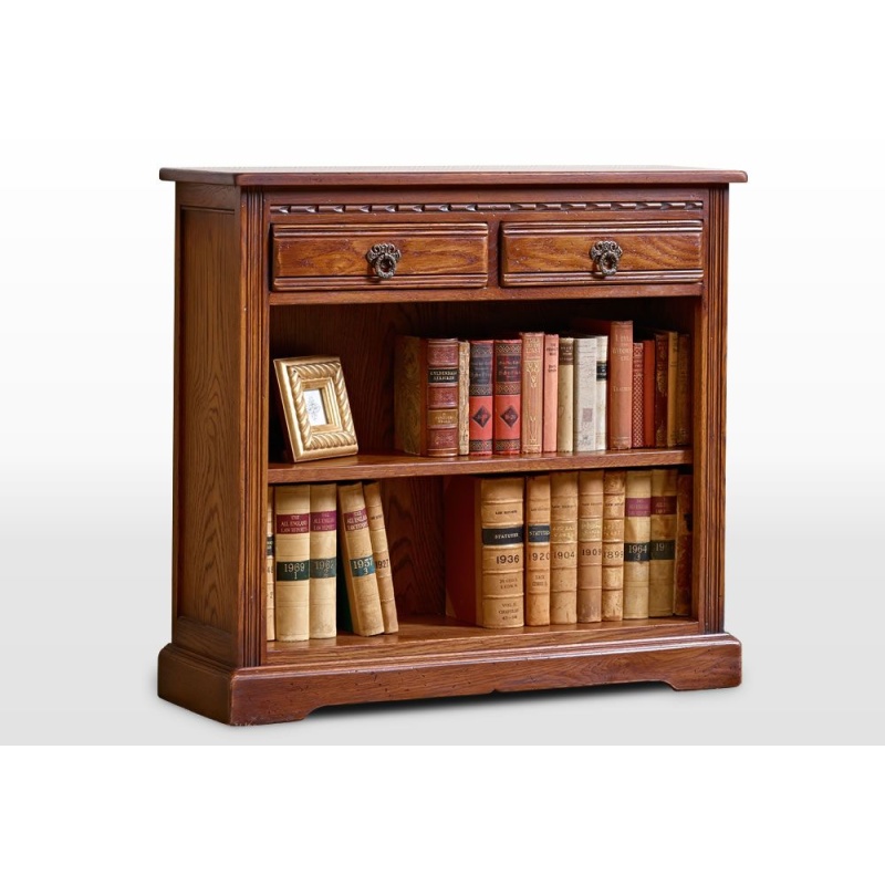 Wood Bros Old Charm Low Open Bookcase with Drawers (Oc2792)