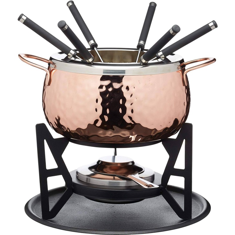 Artesa Copper Finish Fondue Set