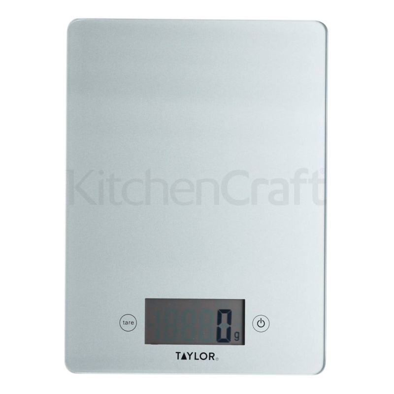 Taylor Pro Silver Glass Digital Kitchen Scale 5Kg