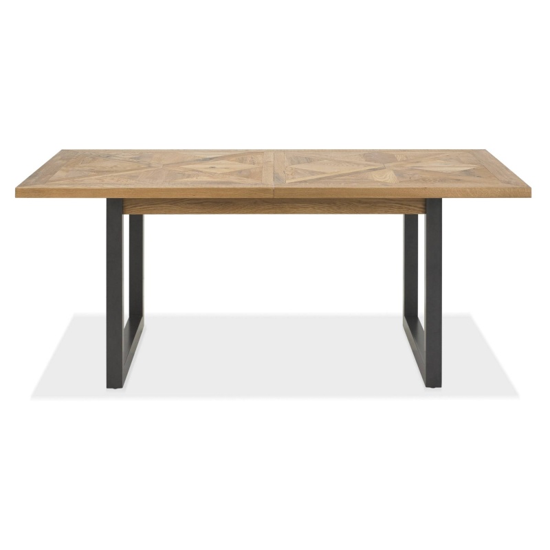 Vancouver Rustic Oak 6-10 Dining Table - Closed