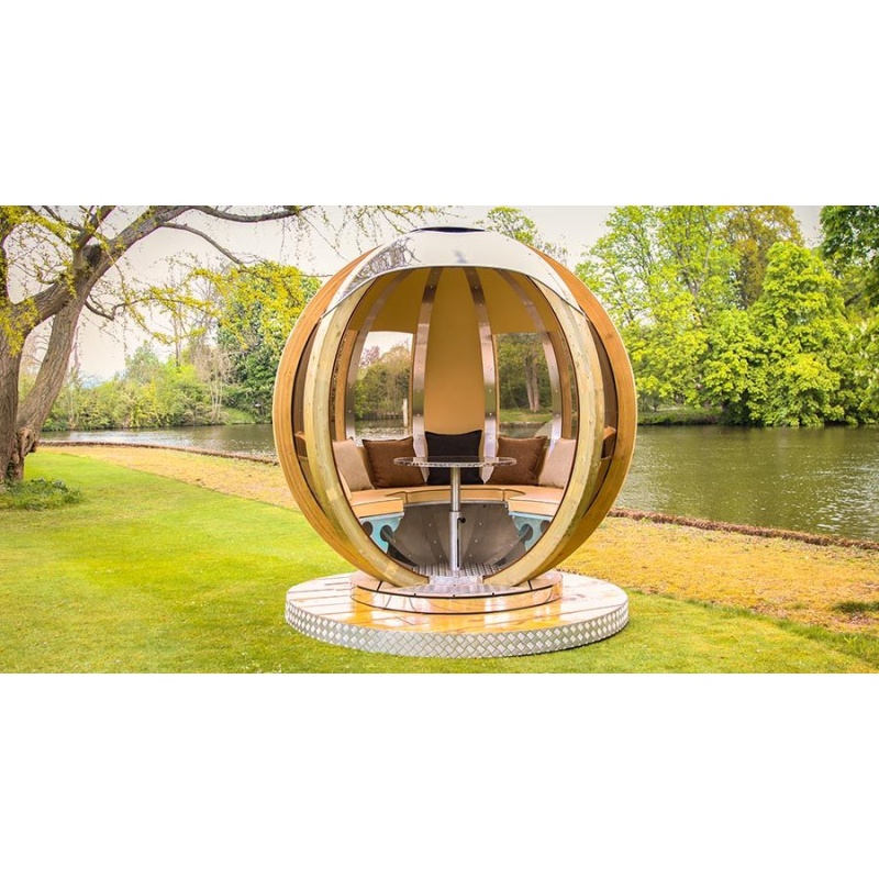 Ornate Garden Rotating Sphere Lounger