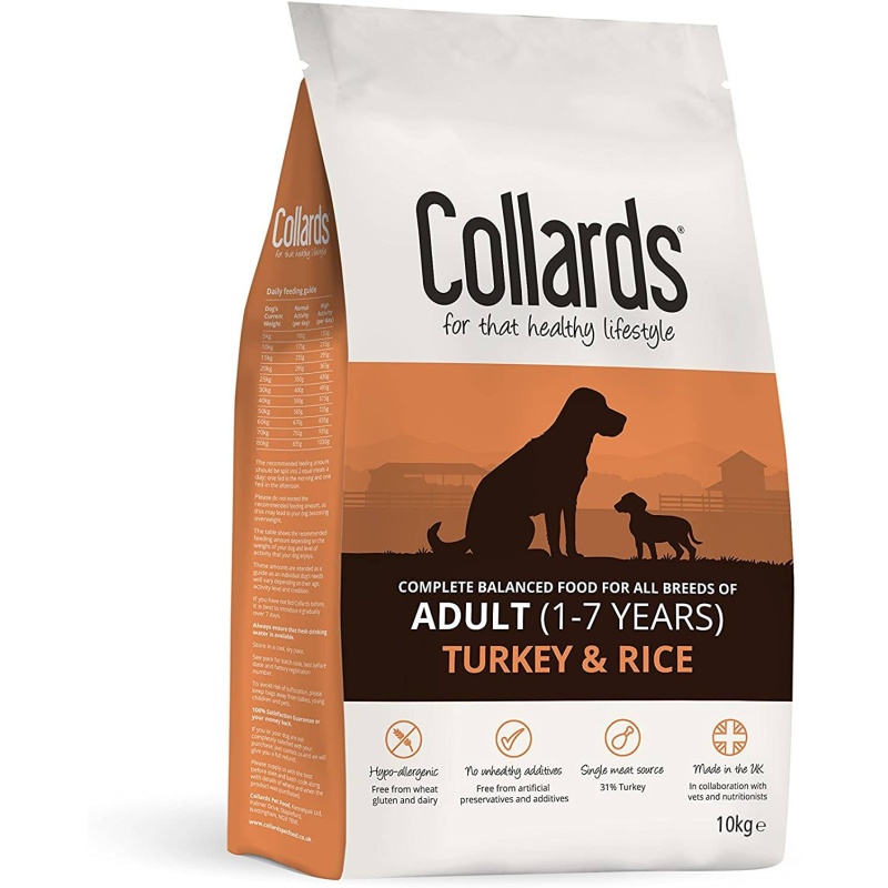 Collards Adult Turkey & Rice 10Kg Dog Food