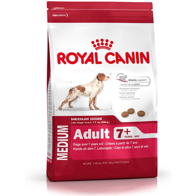 Royal Canin Medium Adult 7+ 4Kg Dog Food