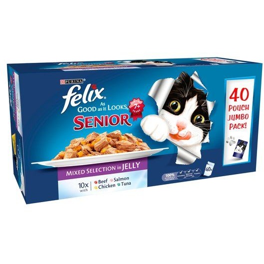 Felix As Good As It Looks Senior 40x100g Pack Cat Food