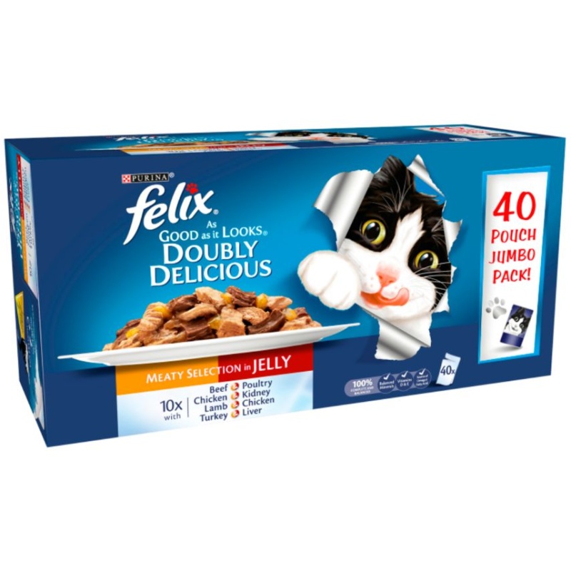 Felix As Good As It Looks Doubly Delicious Cat Food 40x100g