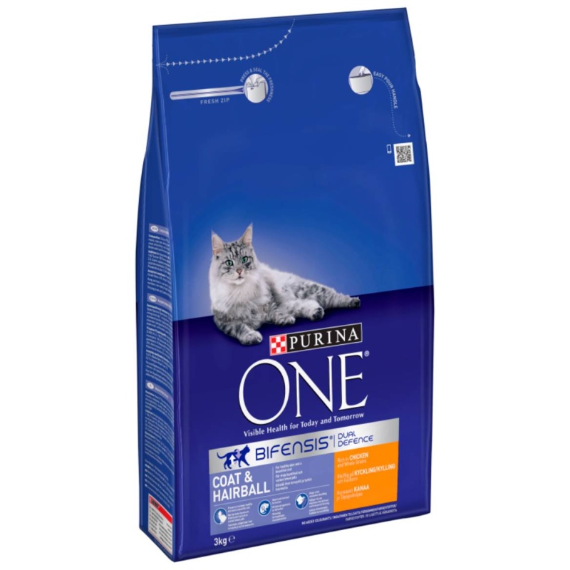 Purina One Coat & Hairball 3Kg Cat Food