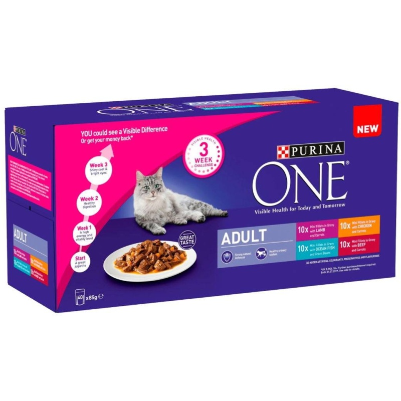 Purina One Adult Mixed Selection 40 Pack Cat Food