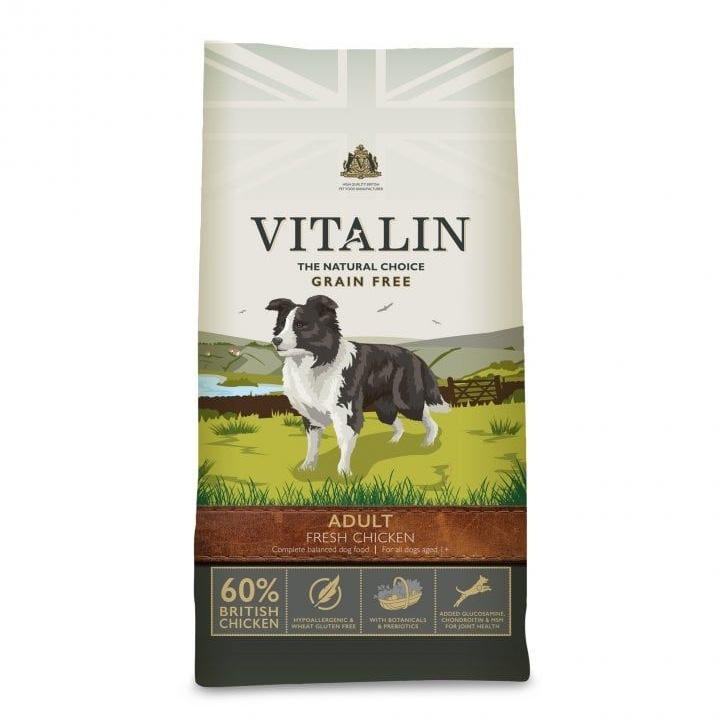 Vitalin Grain Free Adult Fresh 60% Chicken Dog Food