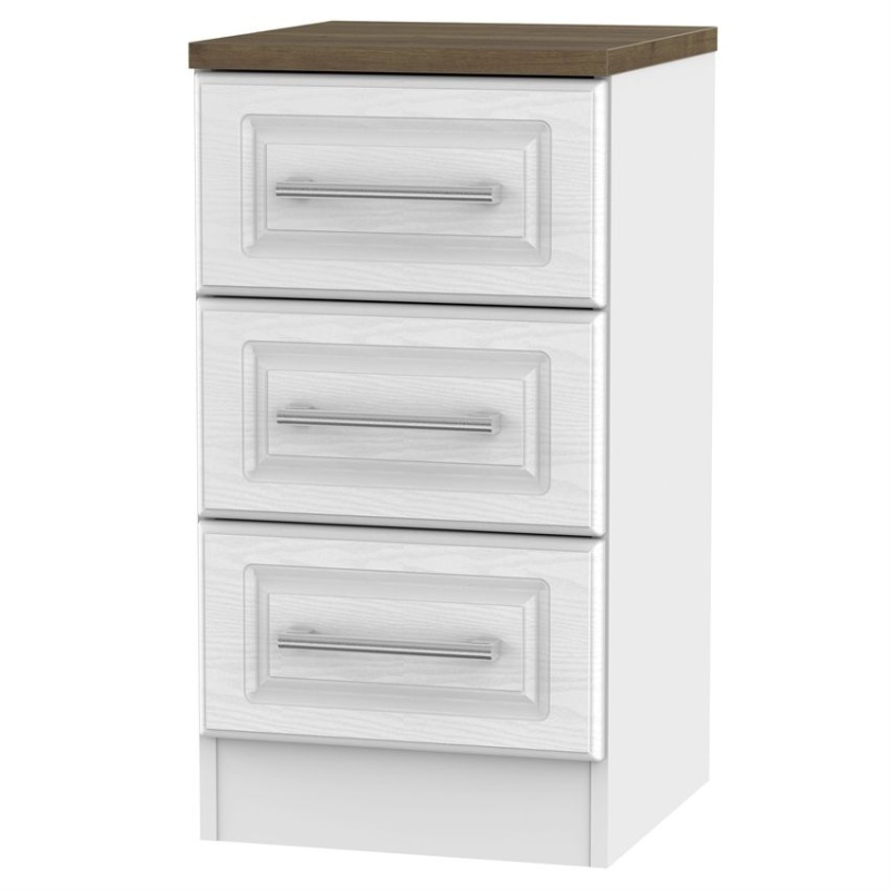 Kent 3 Drawer Locker - White Ash & Oak