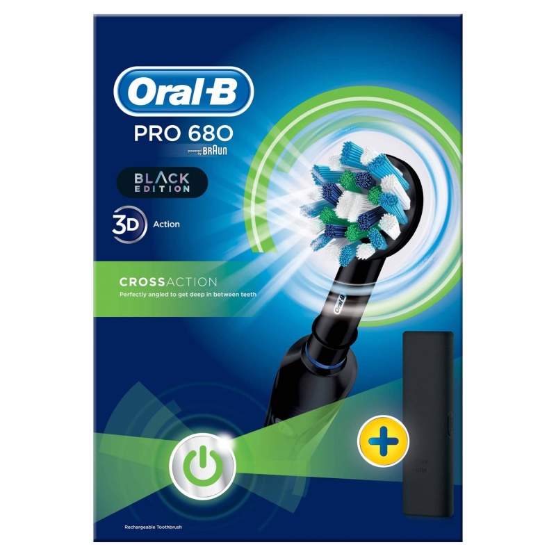 Oral-B Pro680 Black Rechargeable Toothbrush with Case