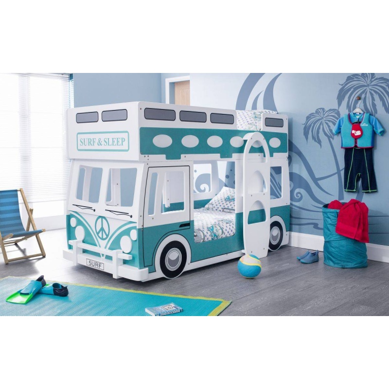Julian Bowen Green/White Campervan Bunk Bed