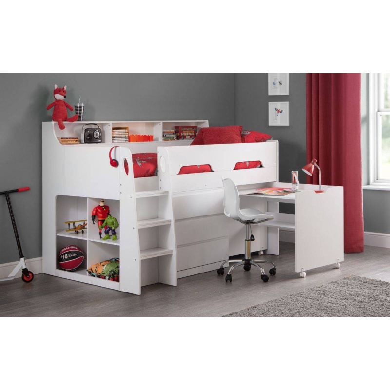 Julian Bowen White Jupiter Midsleeper Bed