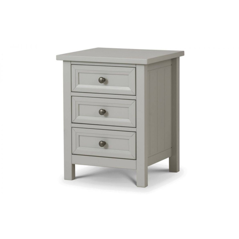 Julian Bowen Maine 3 Drawer Bedside Table Grey