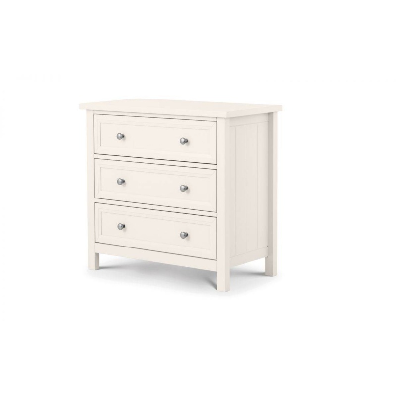 Julian Bowen Maine 3 Drawer Wide Chest White