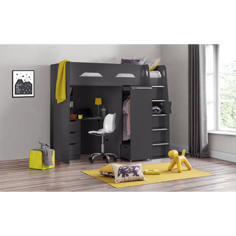 Julian Bowen Anthracite Pegasus Highsleeper Bed