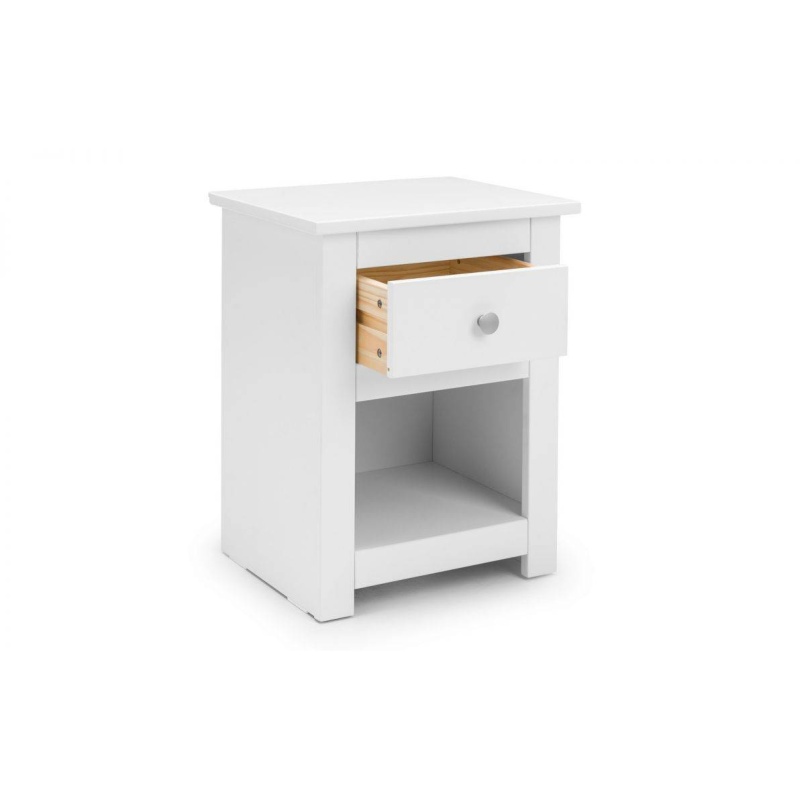 Julian Bowen White Radley Bedside Table - Surf