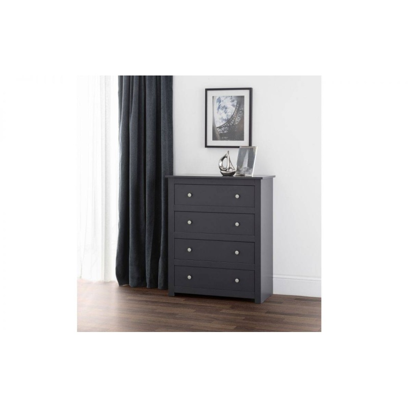 Julian Bowen Radley 4 Drawer Chest Anthracite