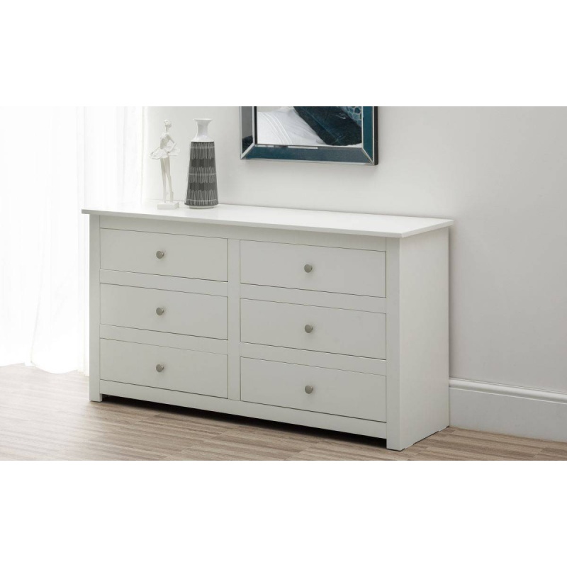 Julian Bowen Radley 6 Drawer Chest Surf White