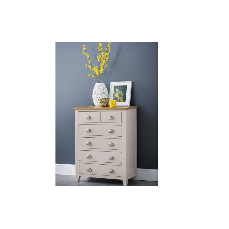 Julian Bowen White/Grey Richmond 42 Drawer Chest