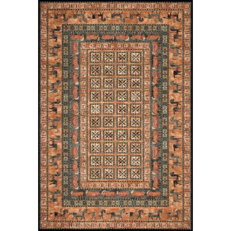 Mastercraft Green 4301/500 Kashqai Rug - 67 X 275Cm