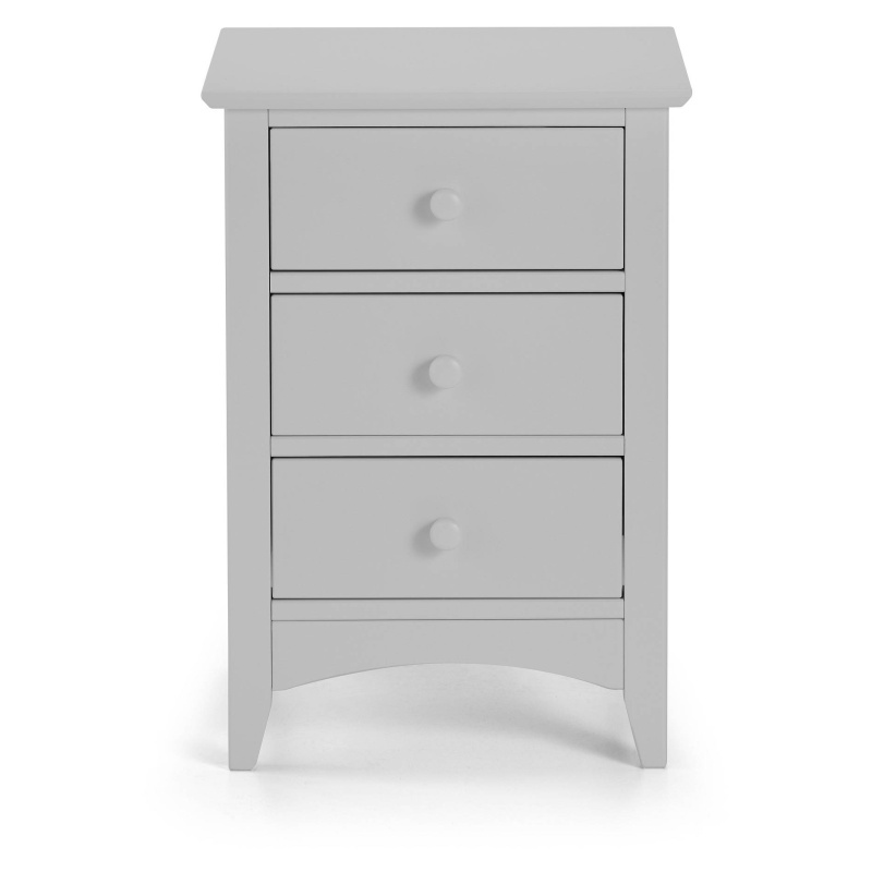 Cameo 3 Drawer Bedside Chest Dove Grey
