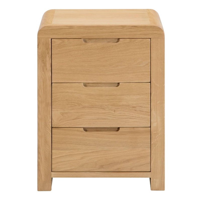 Curve 3 Drawer Bedside