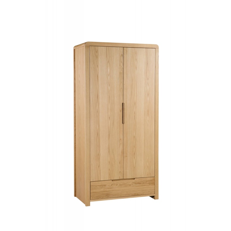 Curve 2 Door 1 Drawer Wardrobe