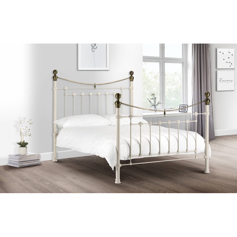 Victoria Bed Stone White 135cm