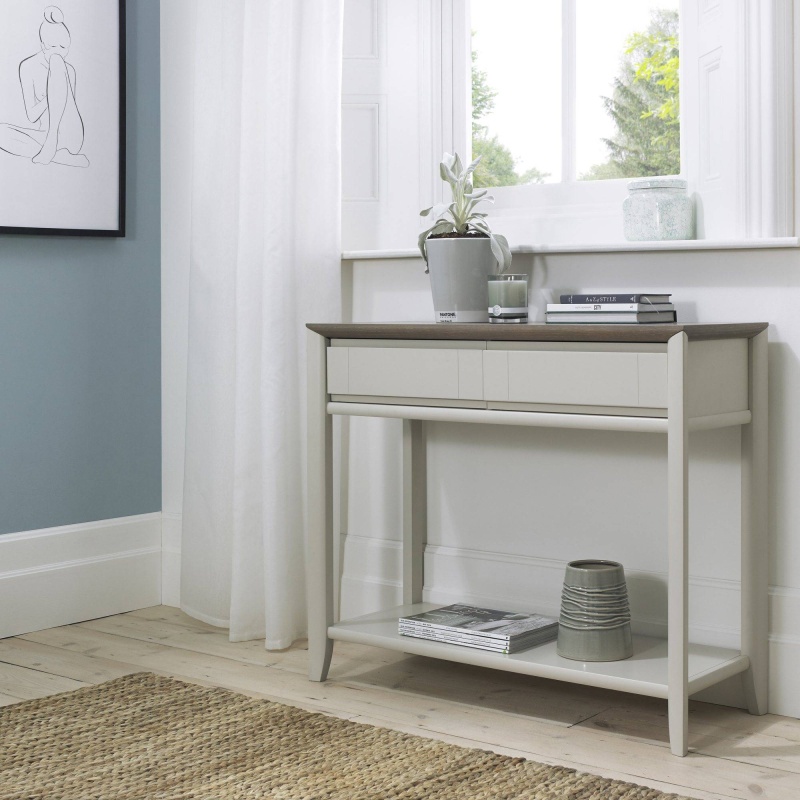Bentley Designs Grey Brampton Console Table With Drawer