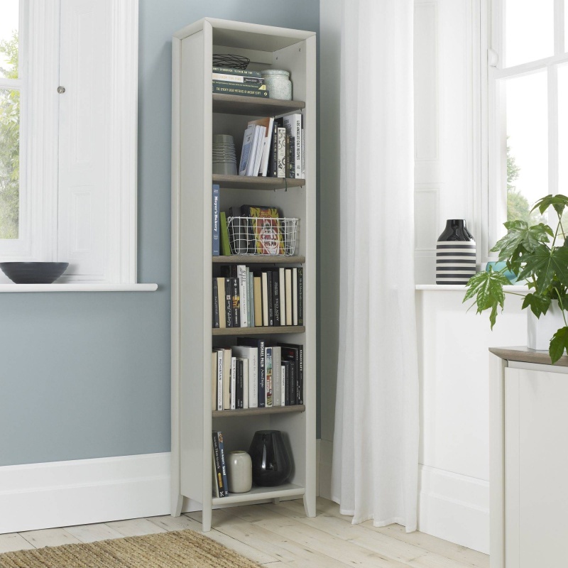 Brampton Grey Narrow Bookcase