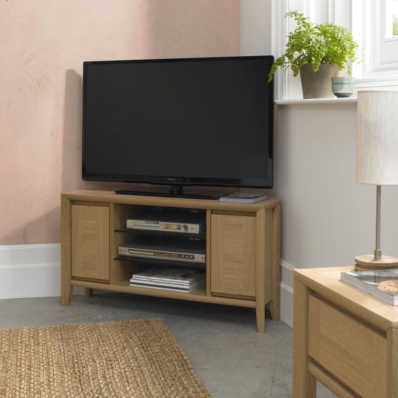 Bentley Designs Brampton Oak Corner Entertainment Unit