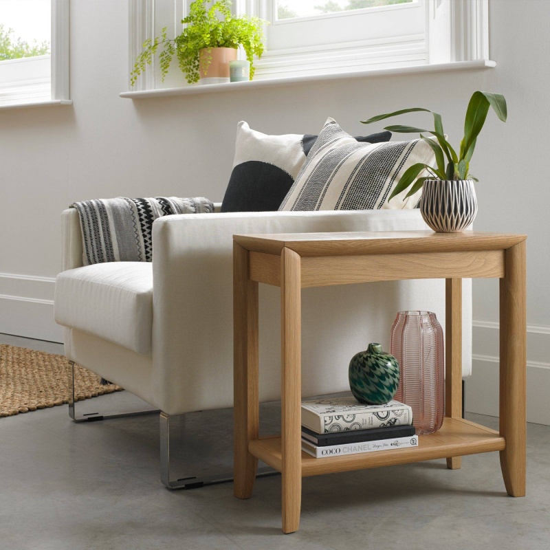Bentley Designs Brampton Oak Rectangular Side Table