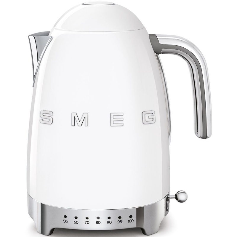 Smeg White Klf04whuk 50S Style Variable Temperature Retro 1.7L Kettle