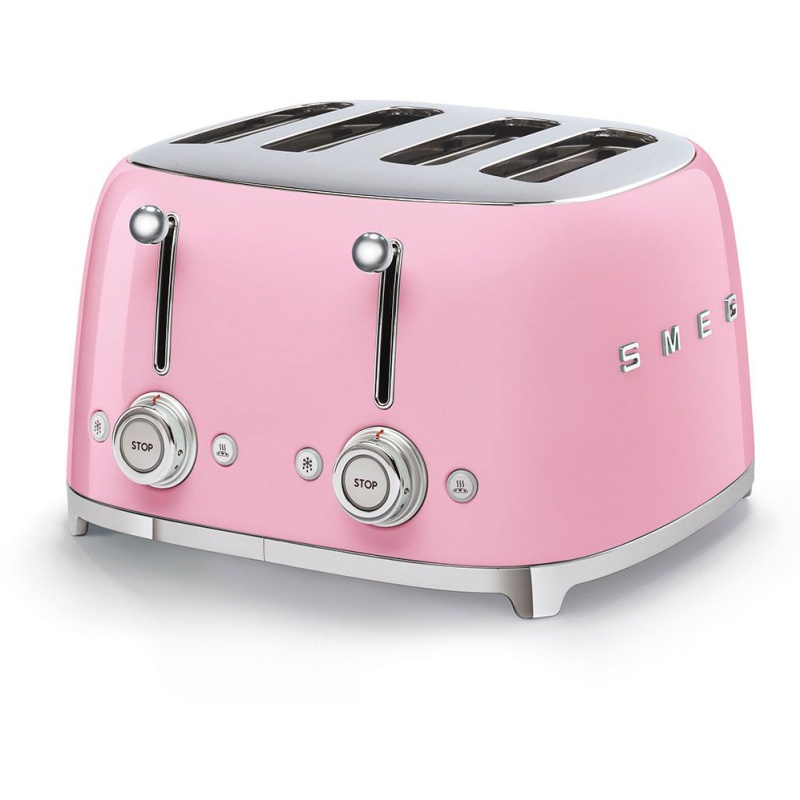 Smeg Tsf03 Retro Style 4 Slice Toaster, 2000W - Pastel Pink - Image 11