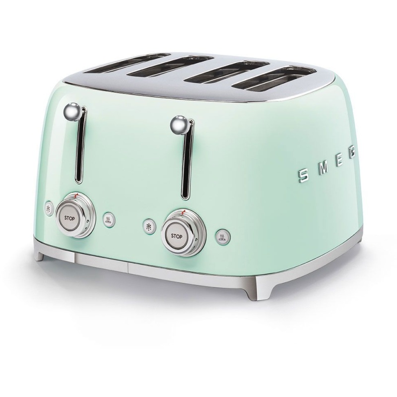 Smeg Green Tsf03pguk 4 Slice Toaster - Pastel
