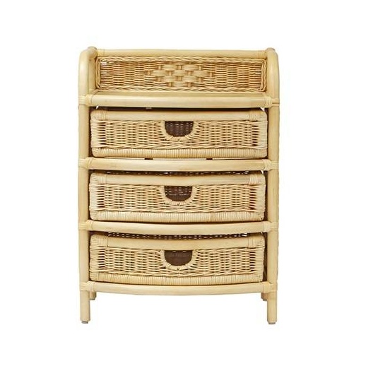 Daro 3 Drawer Storage Unit Light Natural Wash