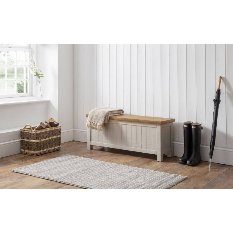 Julian Bowen Grey Aspen Storage Bench - Wash