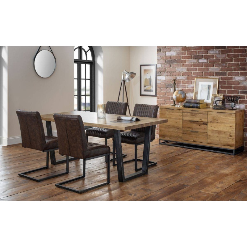 Julian Bowen Grain Brooklyn Oak Dining Table