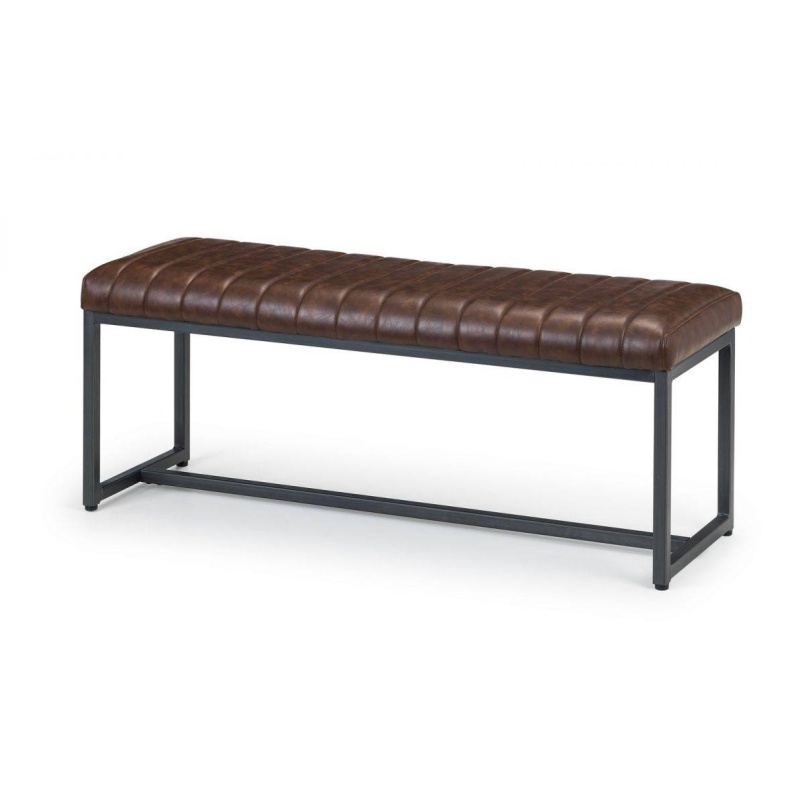 Julian Bowen Brown Brooklyn Upholstered Bench