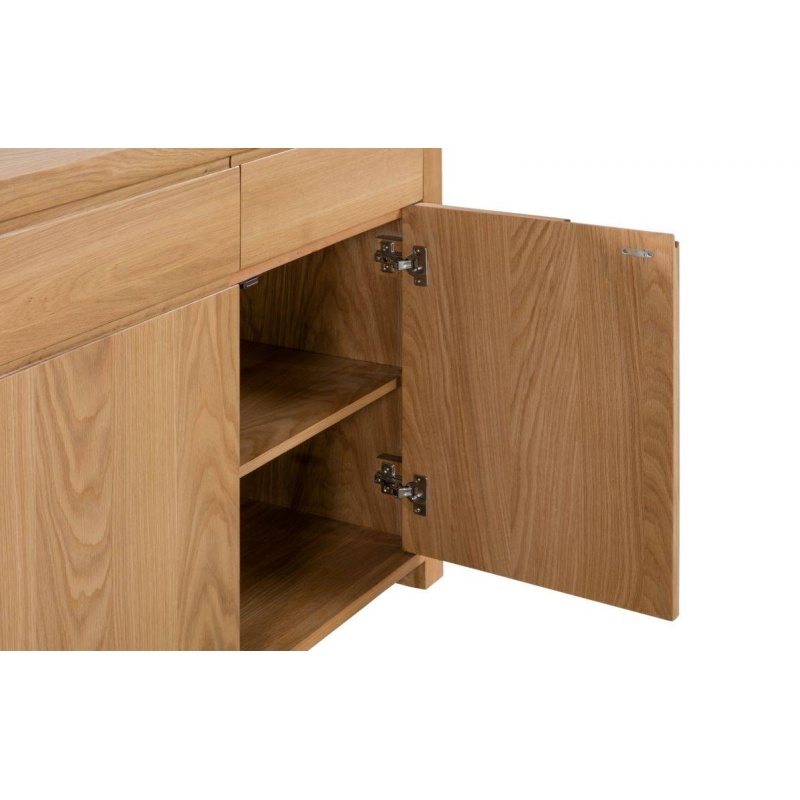Curved oak deals sideboard