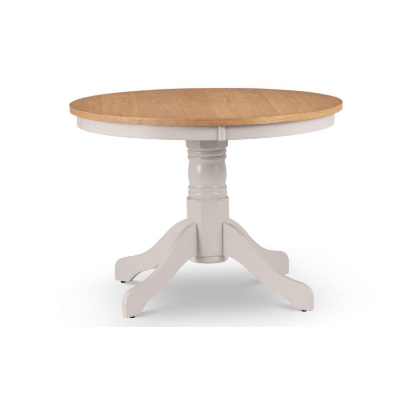 Julian Bowen Davenport Oak/Elephant Grey Round Pedestal Table DAV204
