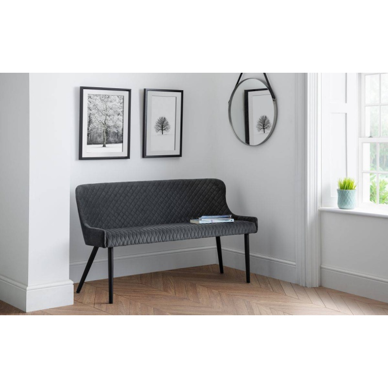 Julian Bowen Luxe High Back Bench - Grey LUX301